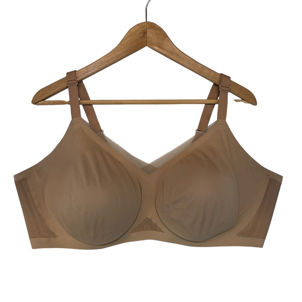 HONEYLOVE 3X Sculpting Bra 44DD E DDD F Beige Full Support‎ Smoothing Comfort
